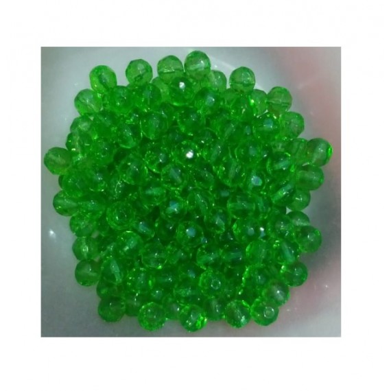 Conta Verde Claro 8mm Cristal